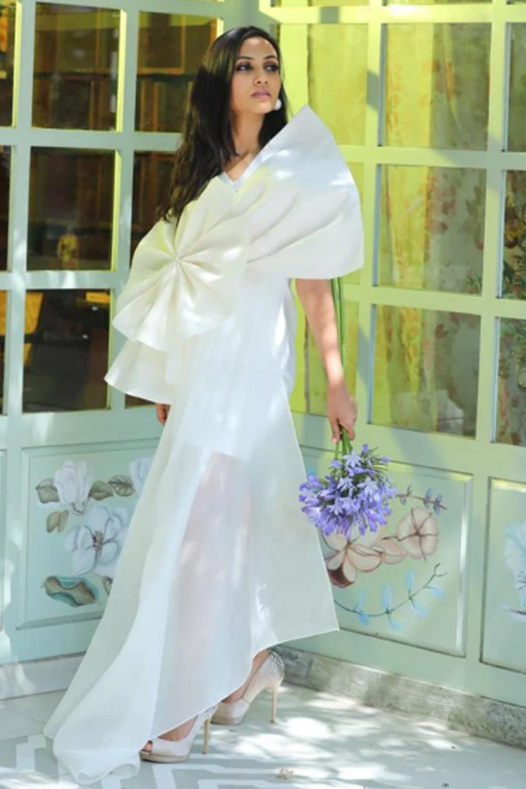 White Organza Structured Dress