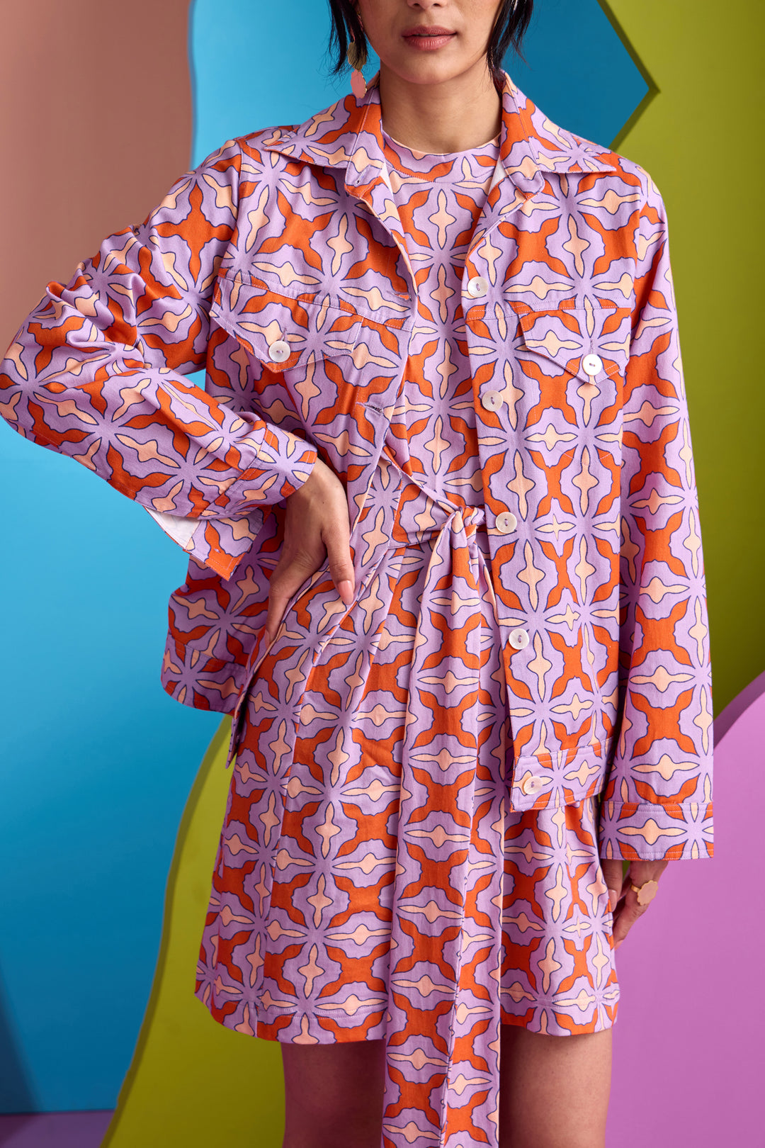 TRUCKER JACKET IN FRACTALICA