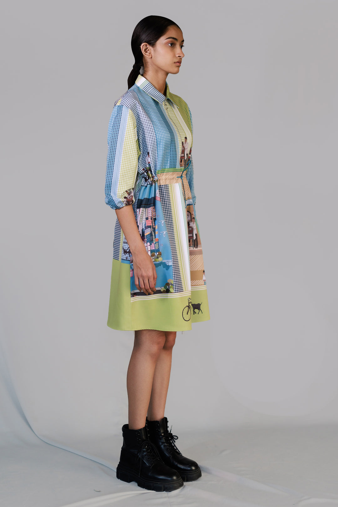 Street printed short dress