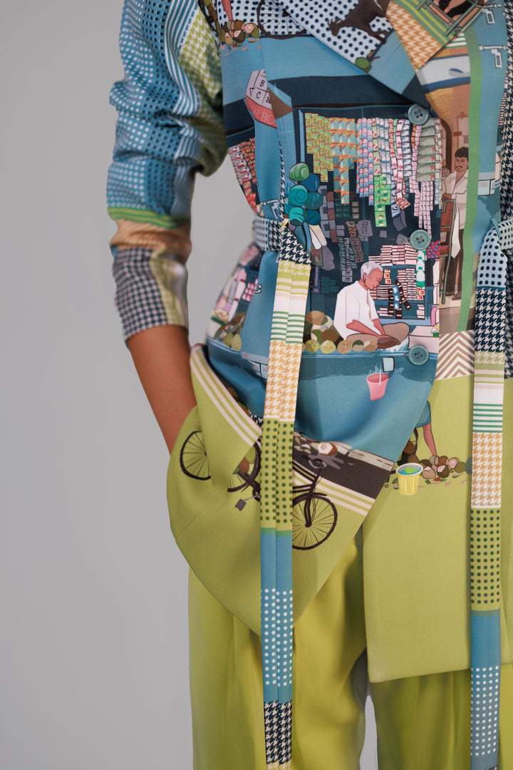 Street printed coat set