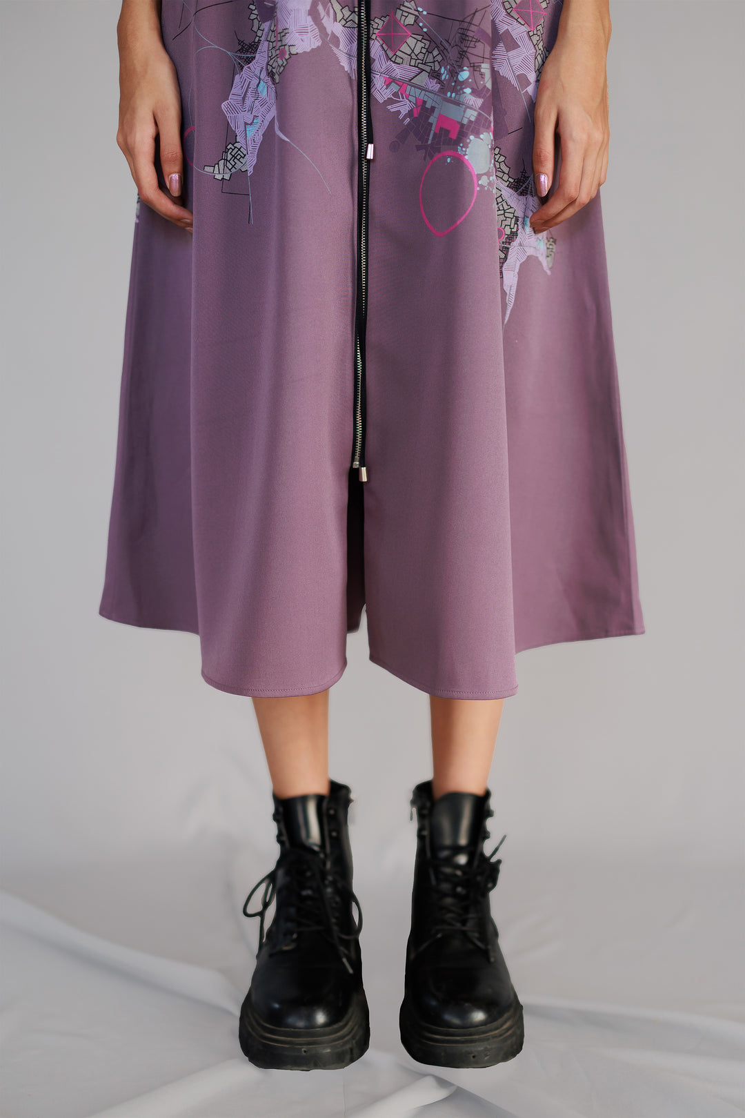 Mauve map long dress