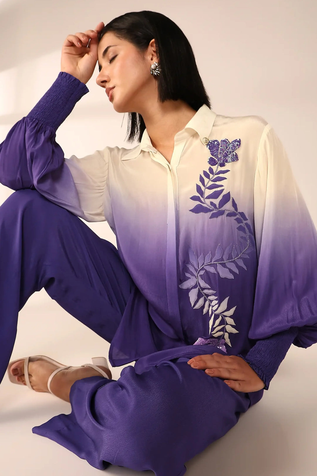 Vertical Embroidered Co-Ord Set