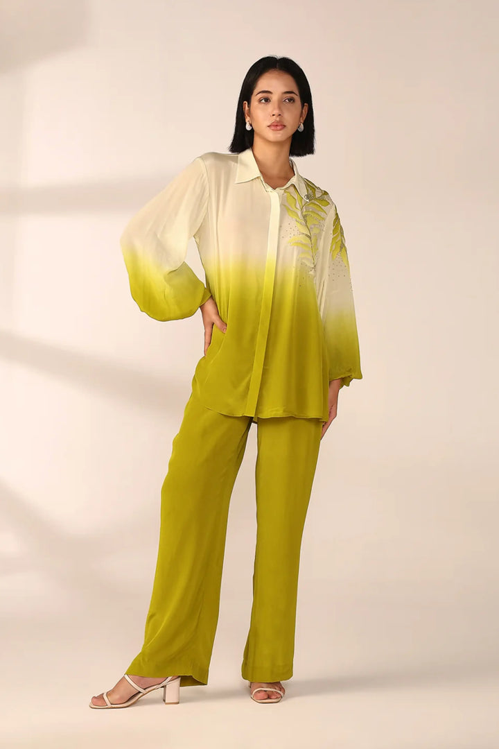 Shoulder Embroidered Co-ord Set