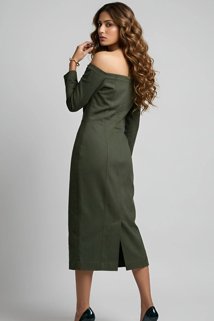 Zebra Corset fit Midi Dress