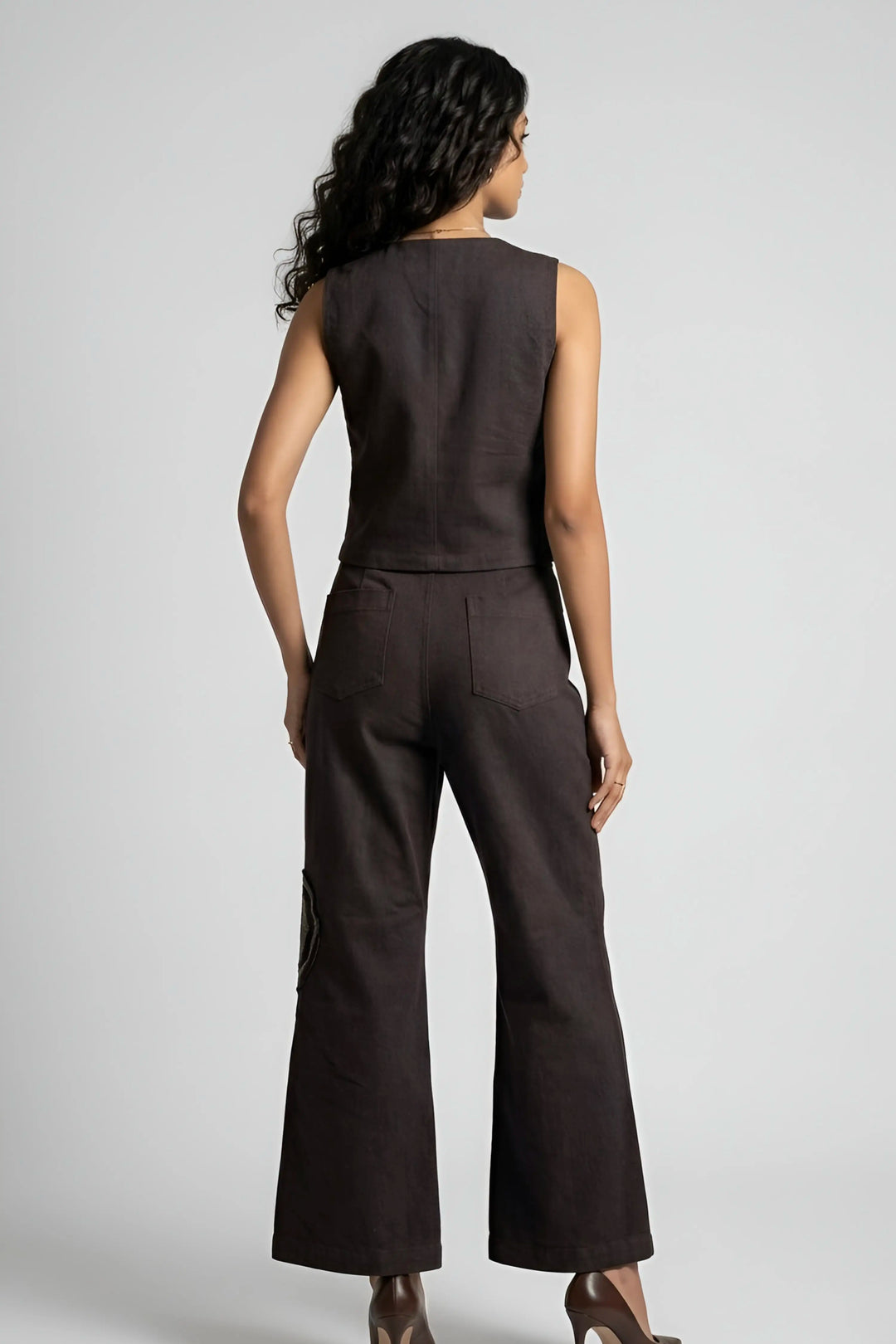 Zebra Waistcoat with Pant Brown
