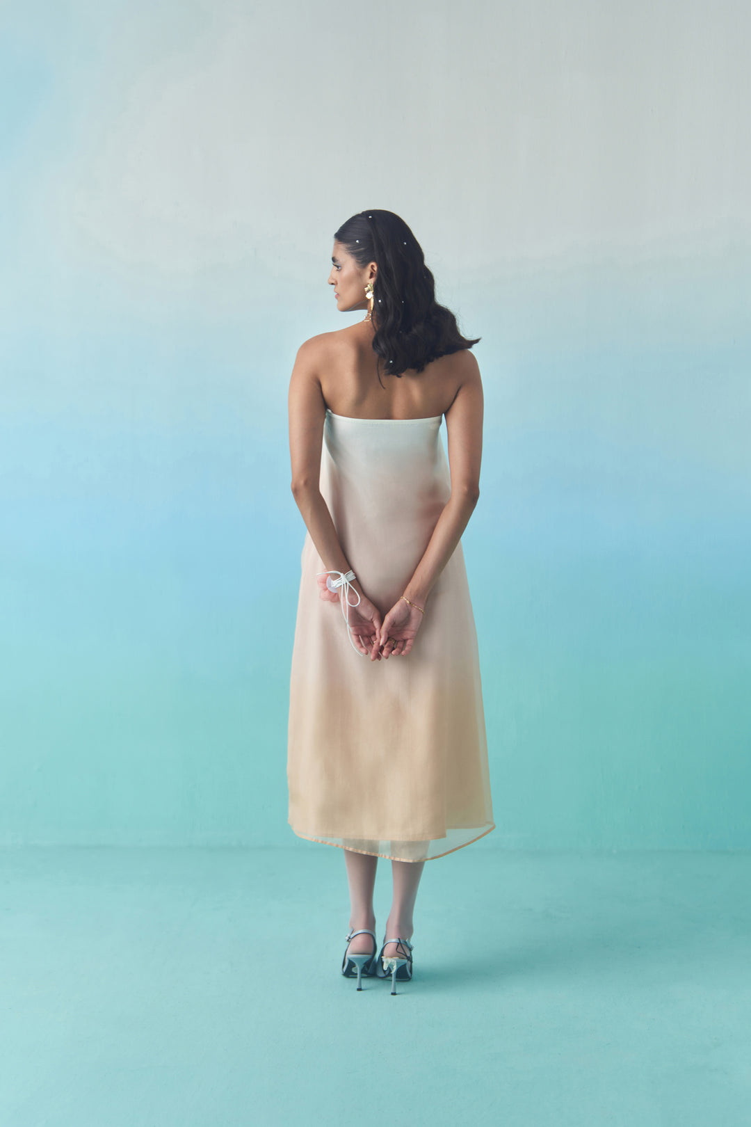 PEACH SORBET TUBE DRESS