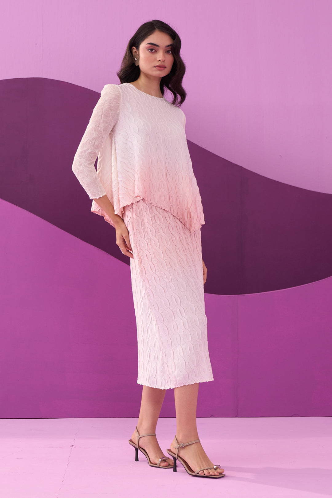 PINK CLAREY SKIRT SET