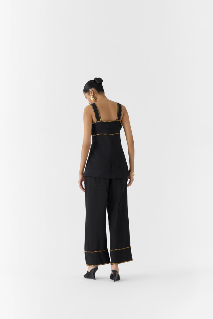 ONYX LINEN BLAZER AND TROUSERS