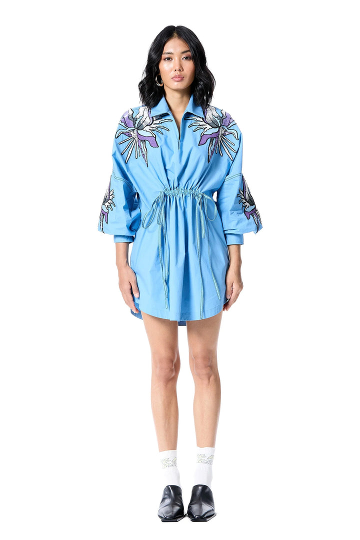 'Stellar Fern' Dress - Blue