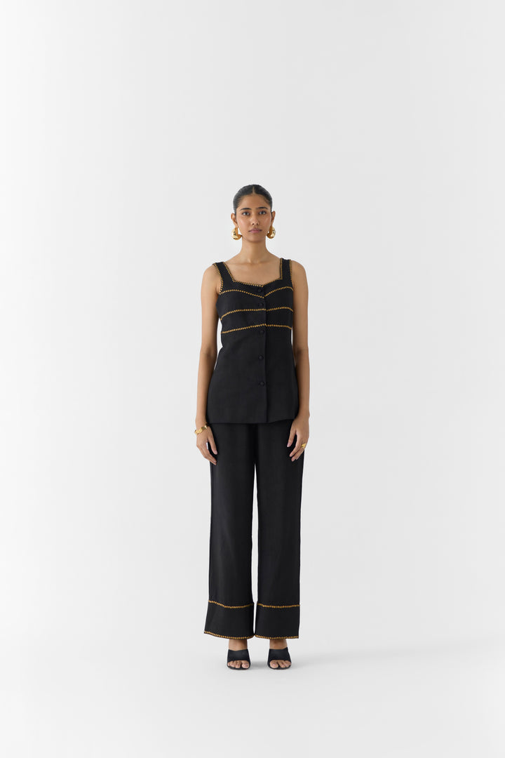 ONYX LINEN BLAZER AND TROUSERS