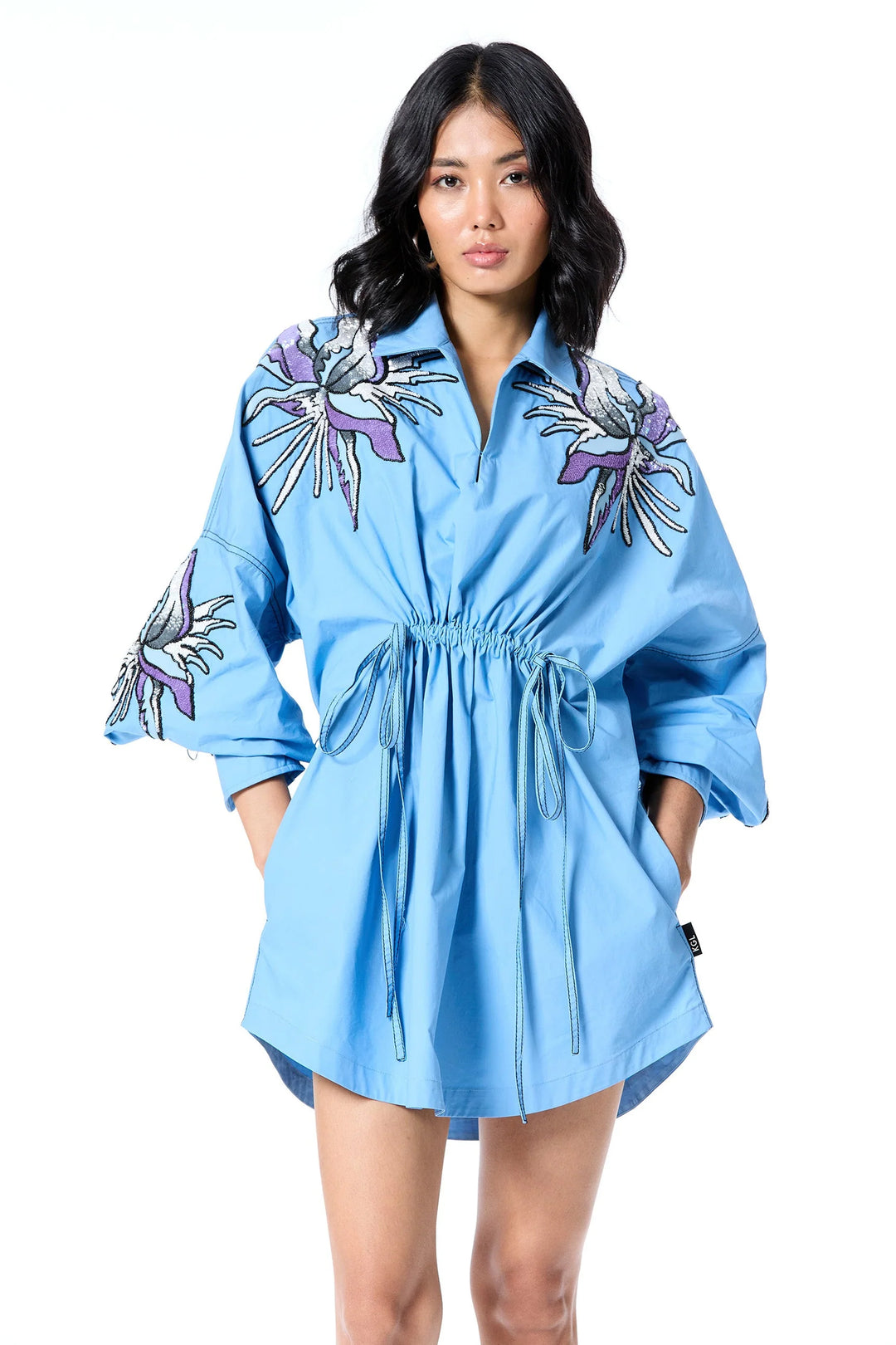 'Stellar Fern' Dress - Blue