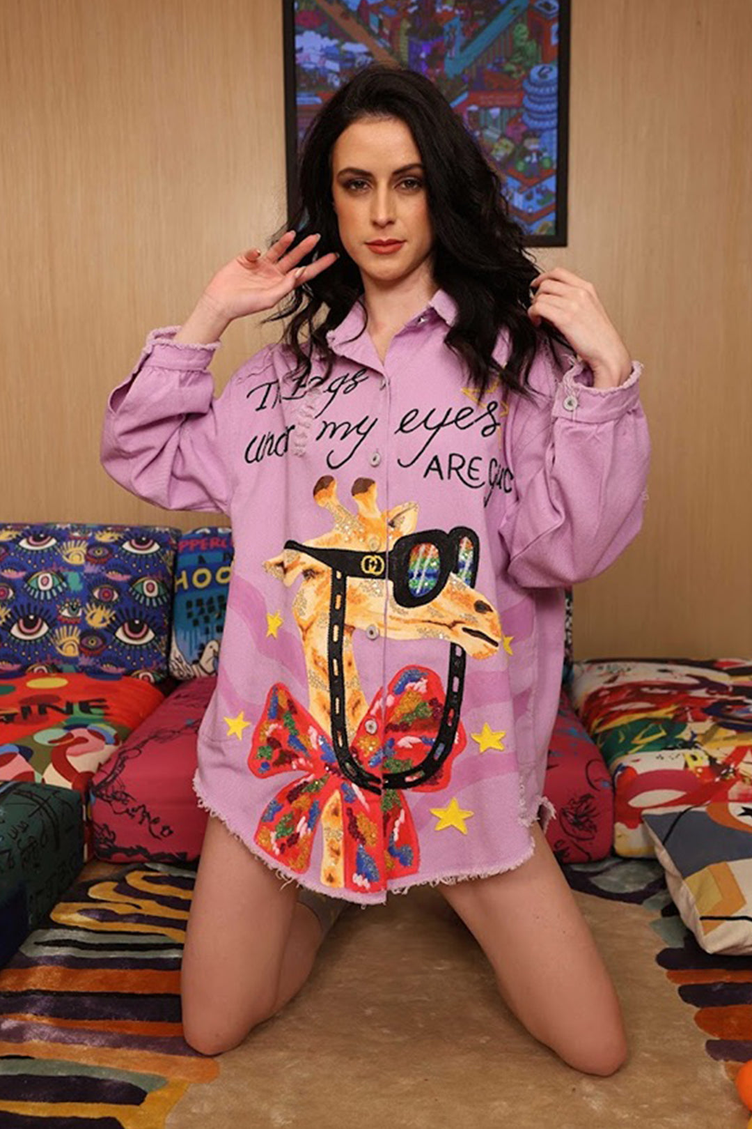 GUCCI EYES LILAC JACKET