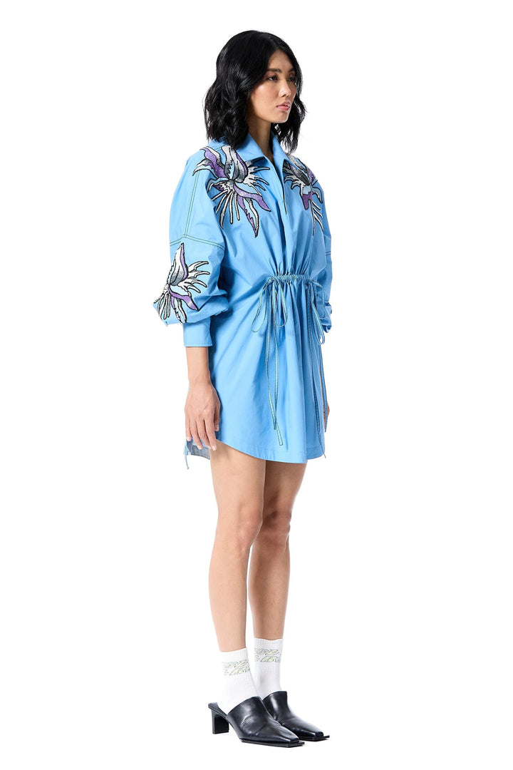 'Stellar Fern' Dress - Blue