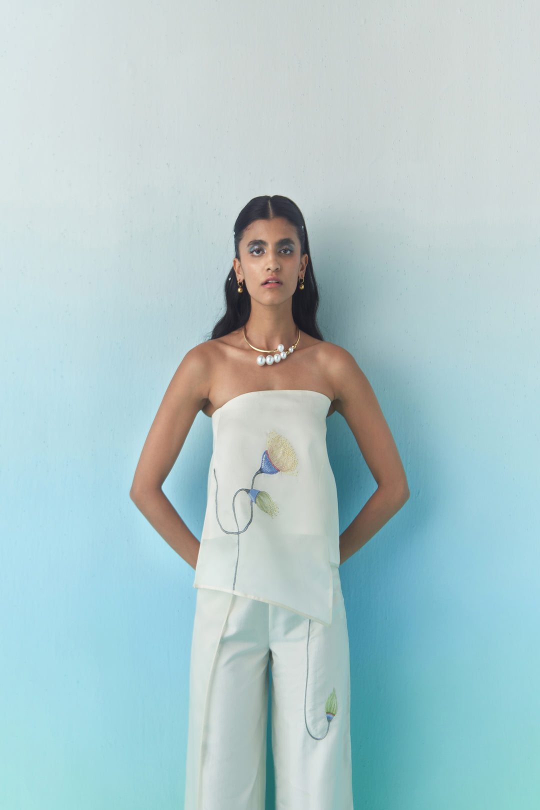 Bloom tube top and trousers set