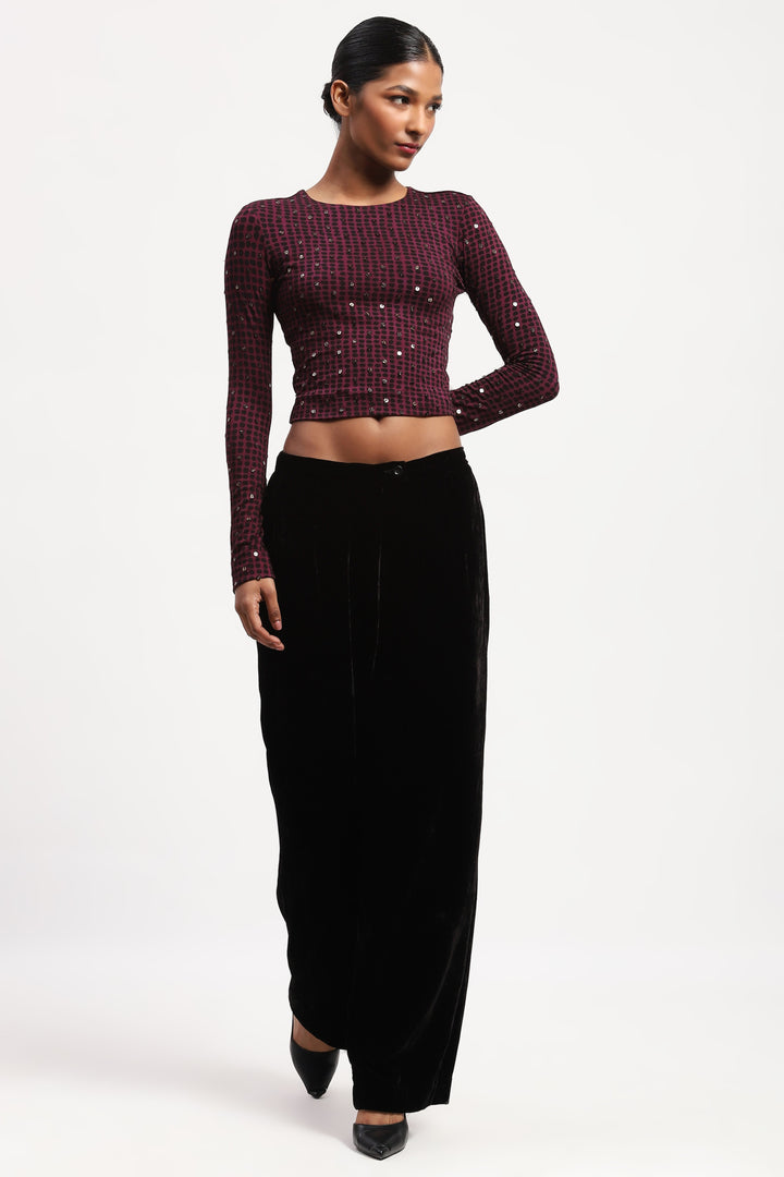 Embellished Dot Print Top
