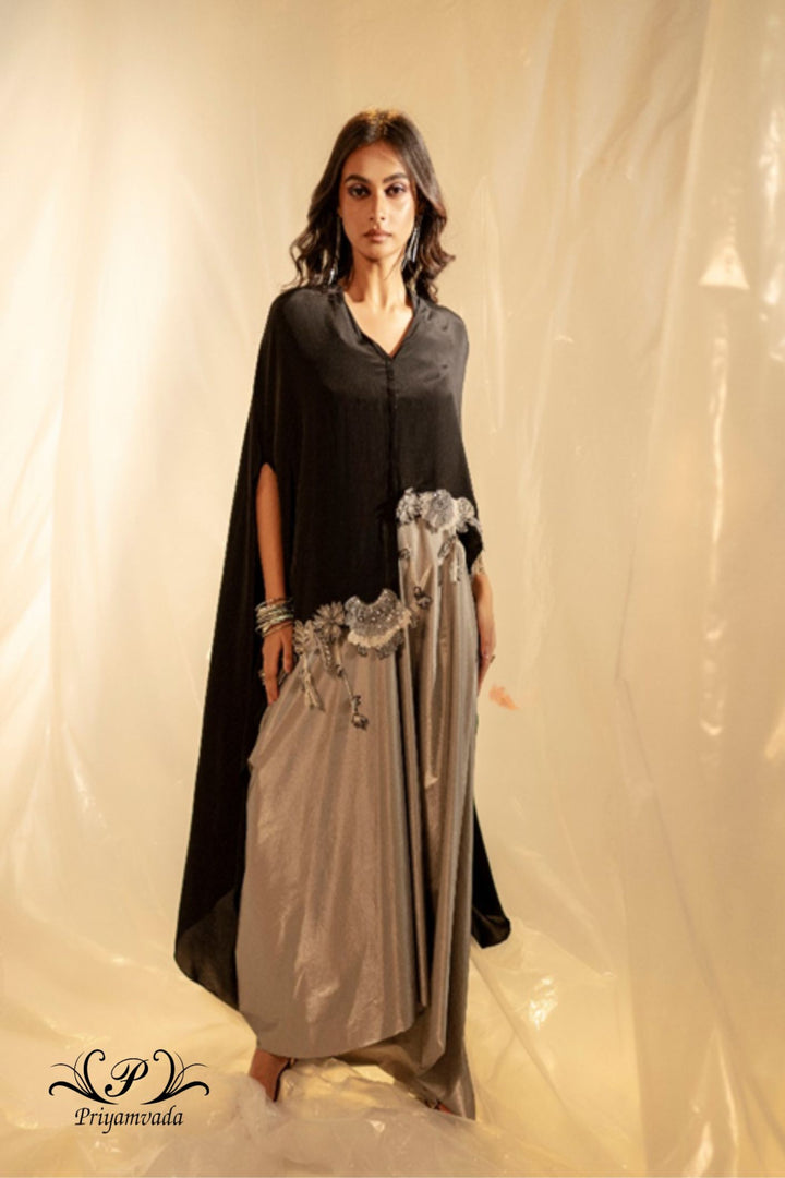 Cape shirt with skirt