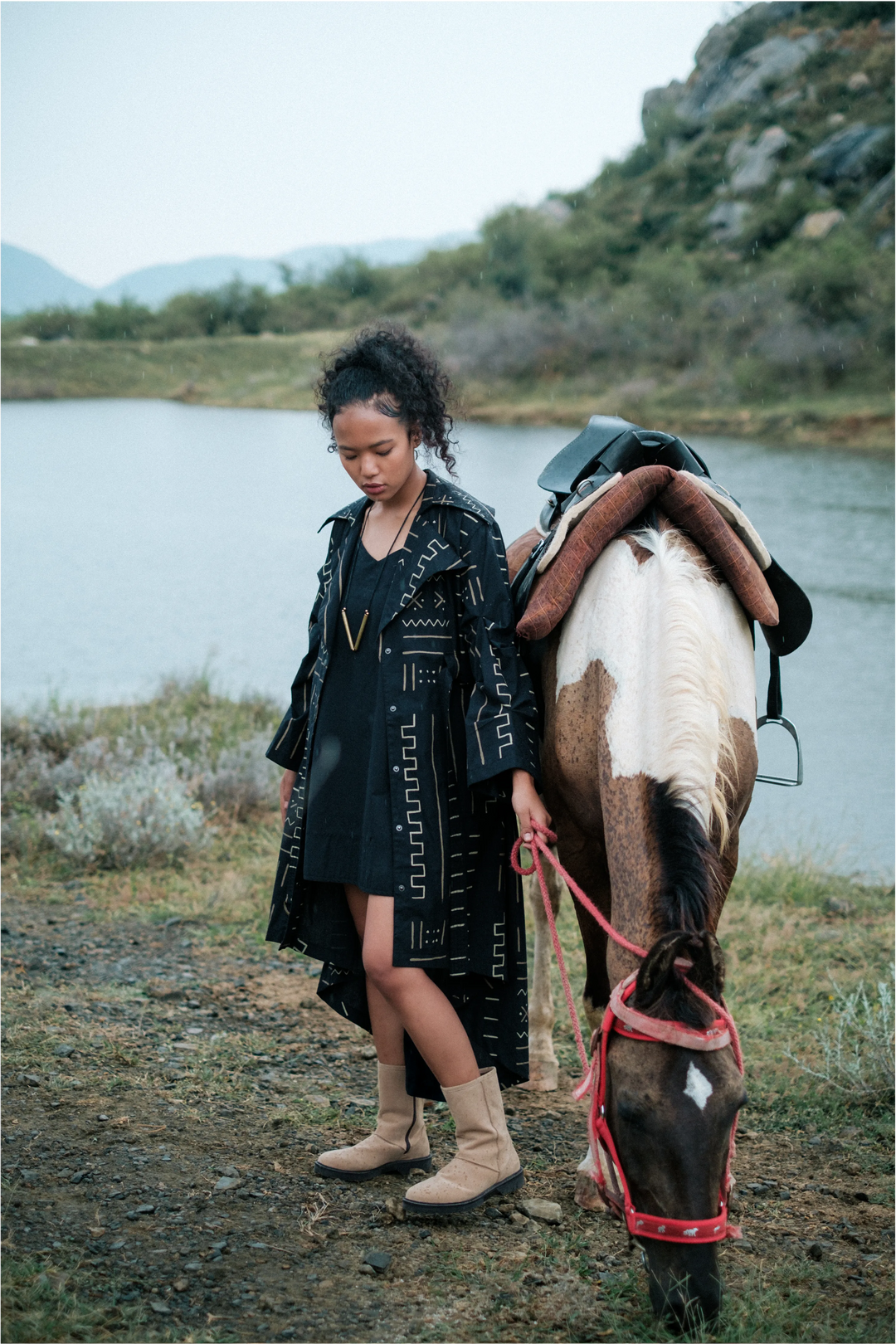 Kobe Long trench - Black