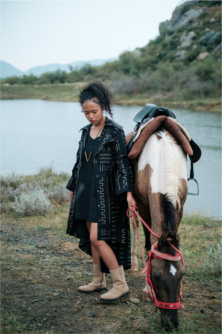 Kobe Long trench - Black