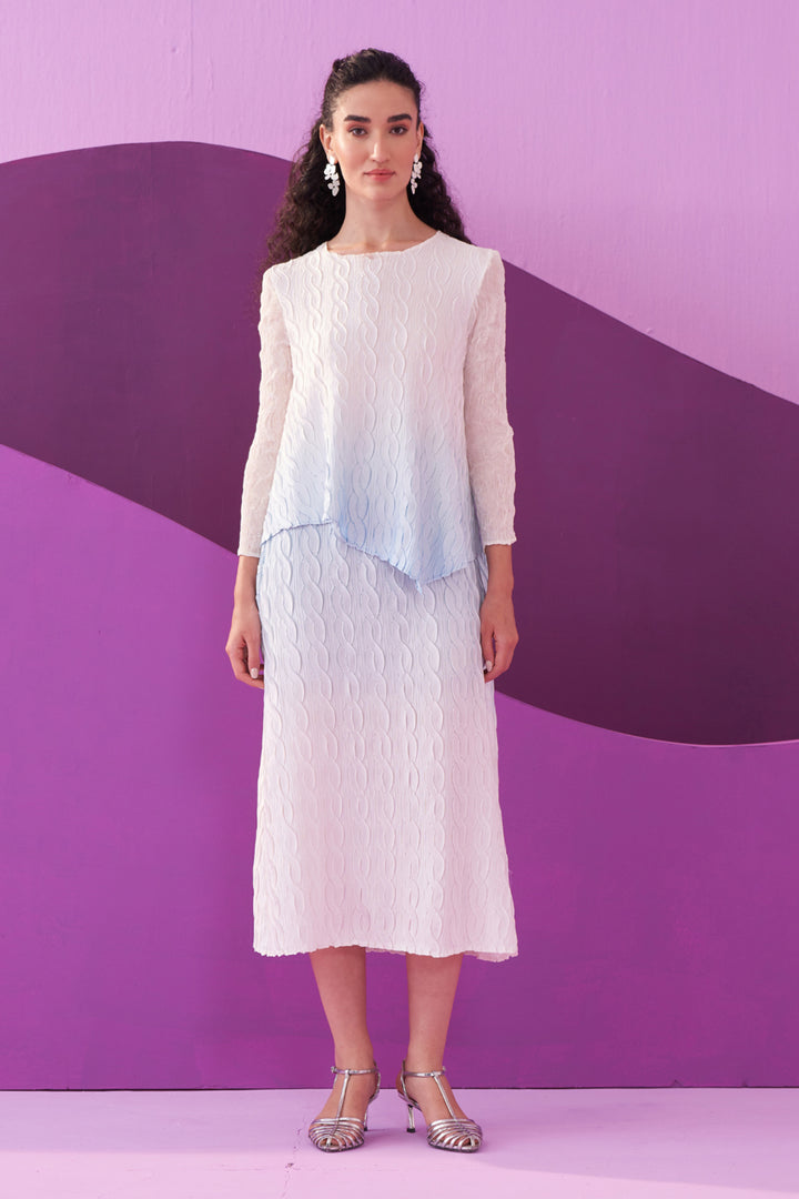 BLUE CLAREY SKIRT SET