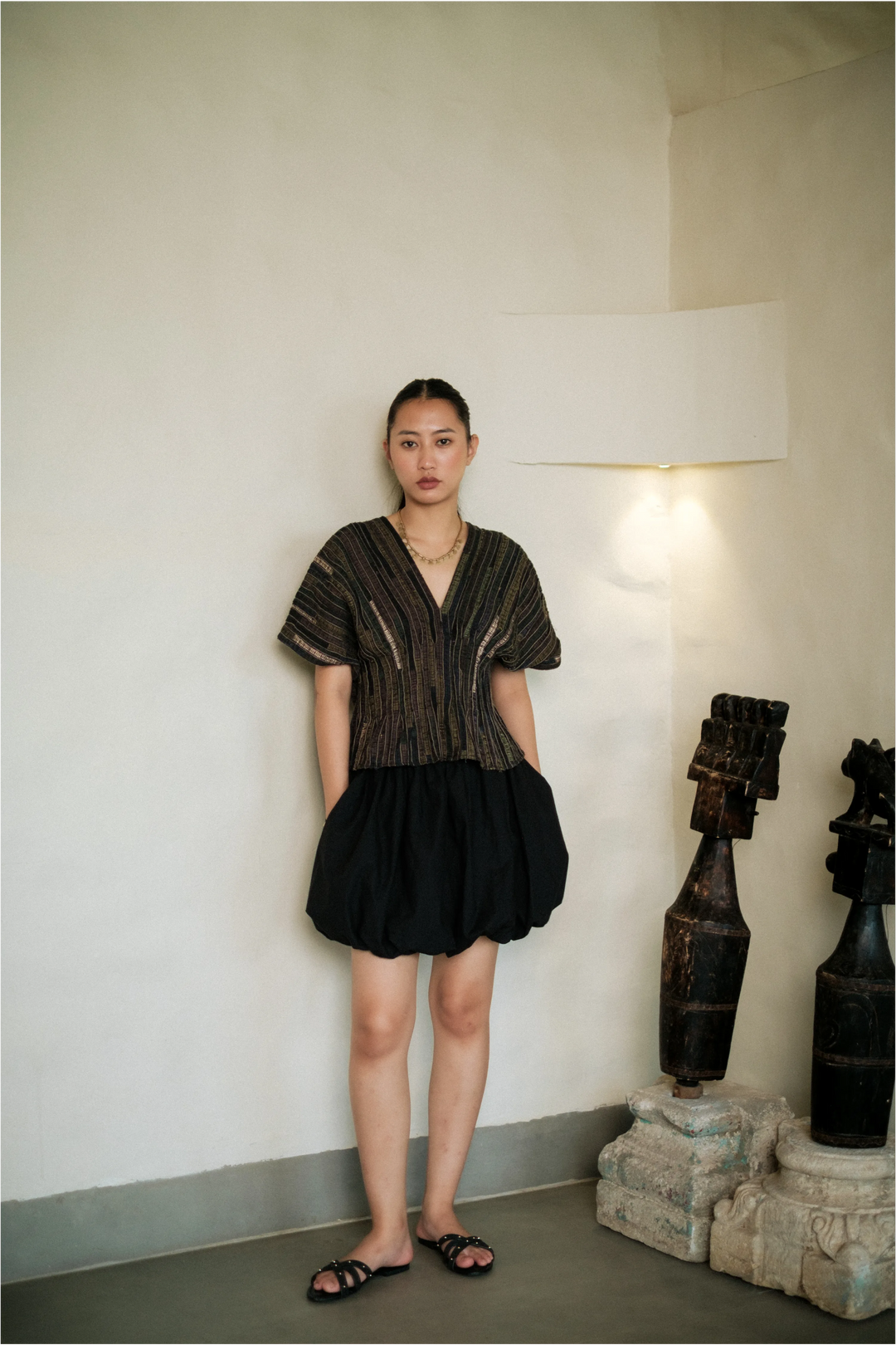 Meknes kimono top - Green