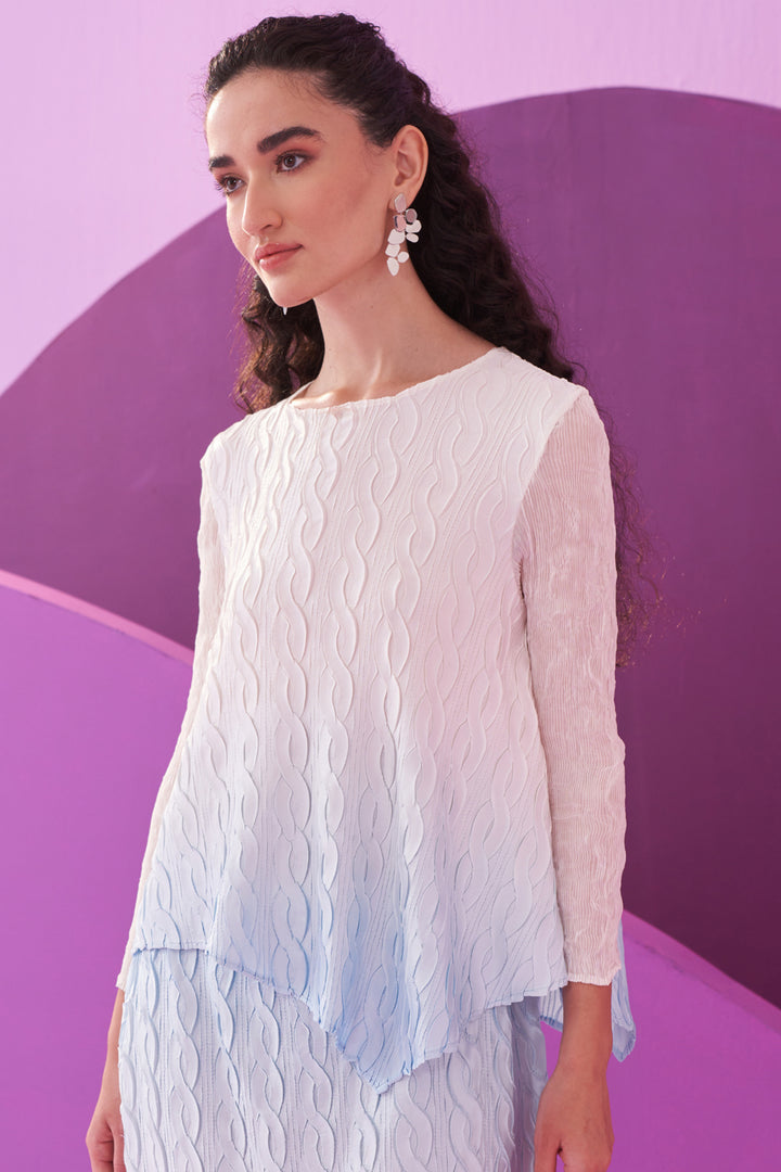BLUE CLAREY SKIRT SET