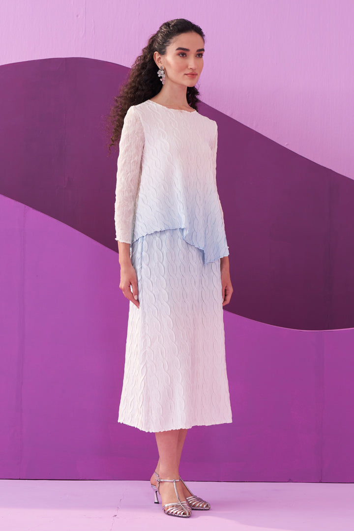 BLUE CLAREY SKIRT SET