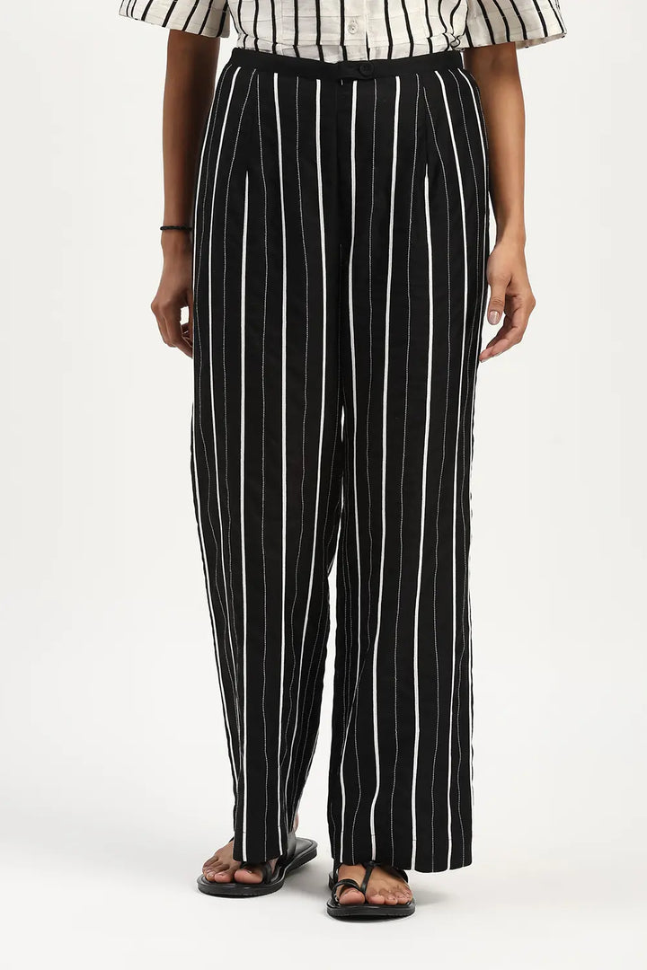 Tape Stripe Trouser - Black