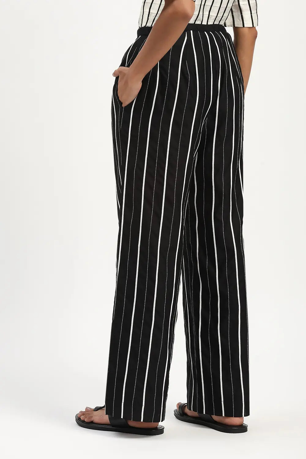 Tape Stripe Trouser - Black