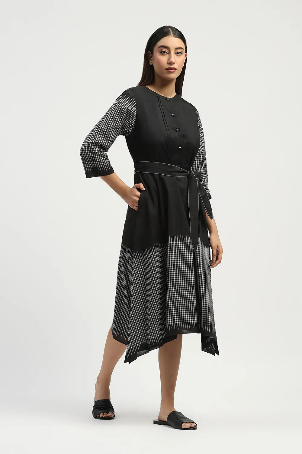Ikat Checks Dress