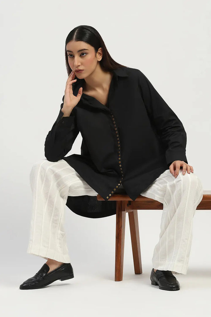 Studs Placket Shirt