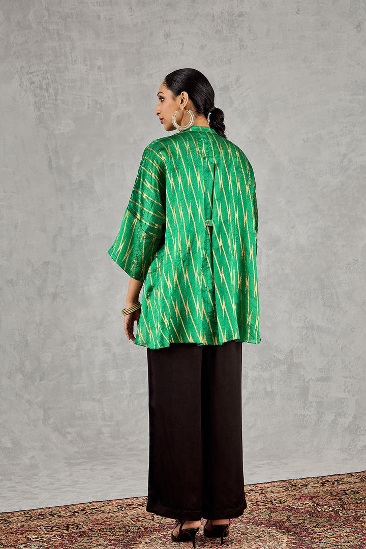 Green Zig-Zig Namah Tunic Set