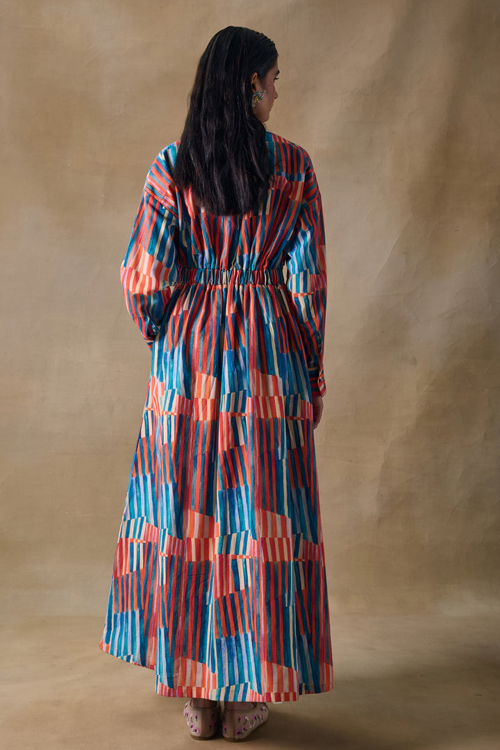 Asilah Stripe Wrap Dress