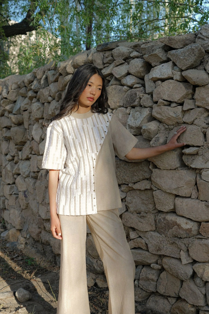 Tso Textured Top – Sand