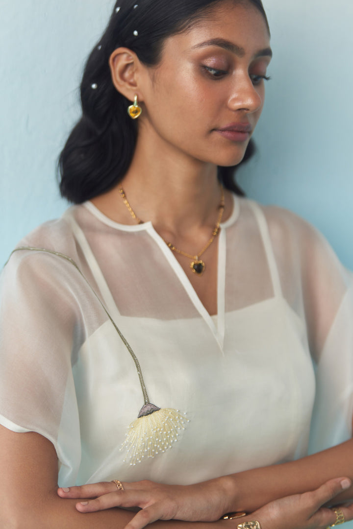 Cocoon Sheer Overlay- Off White