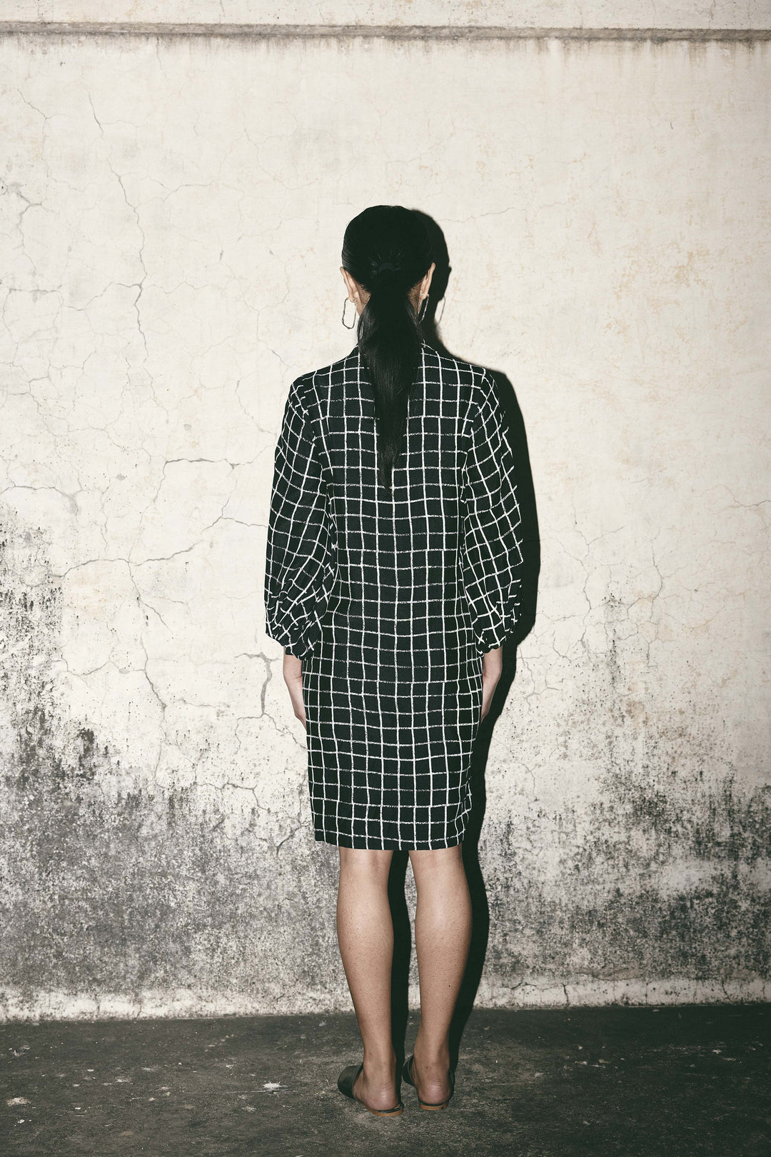 Grid comfort dress