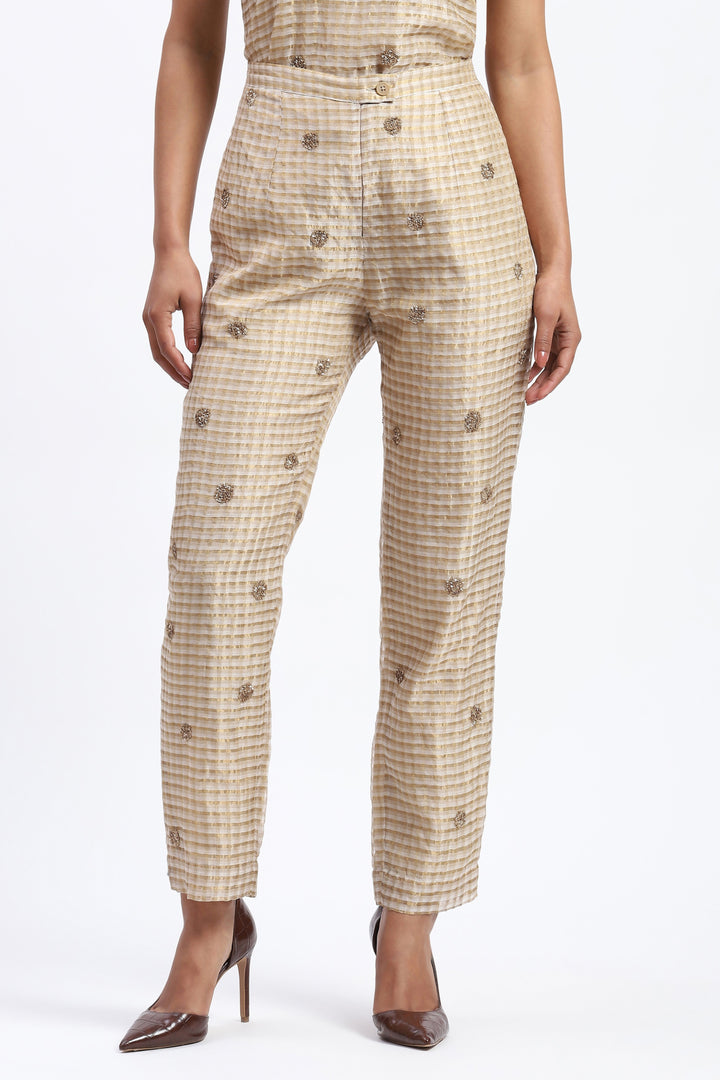 Gold Maheshwar Trouser