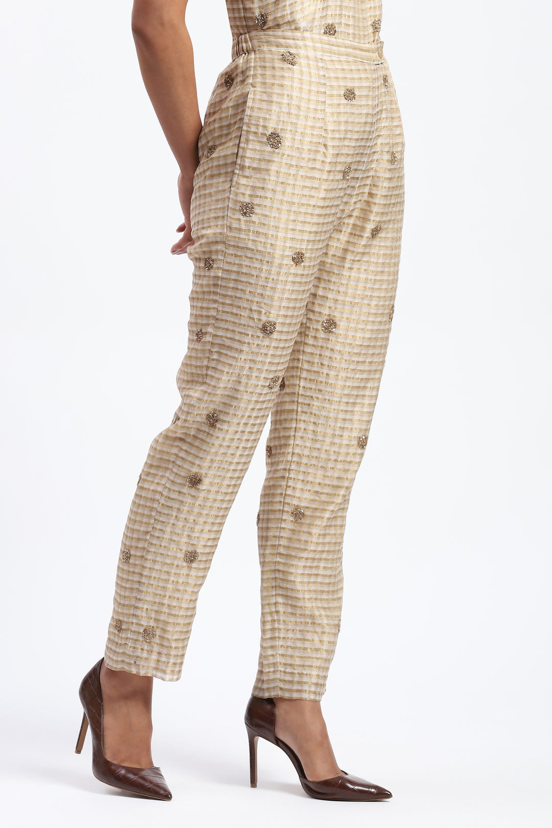 Gold Maheshwar Trouser