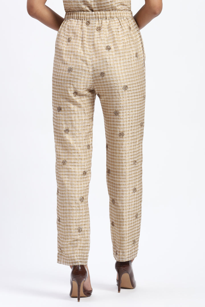 Gold Maheshwar Trouser
