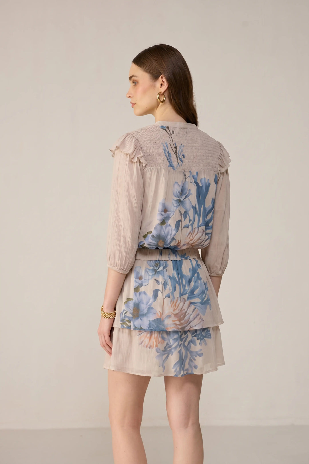 Camille Blouse Co-ord set Cream