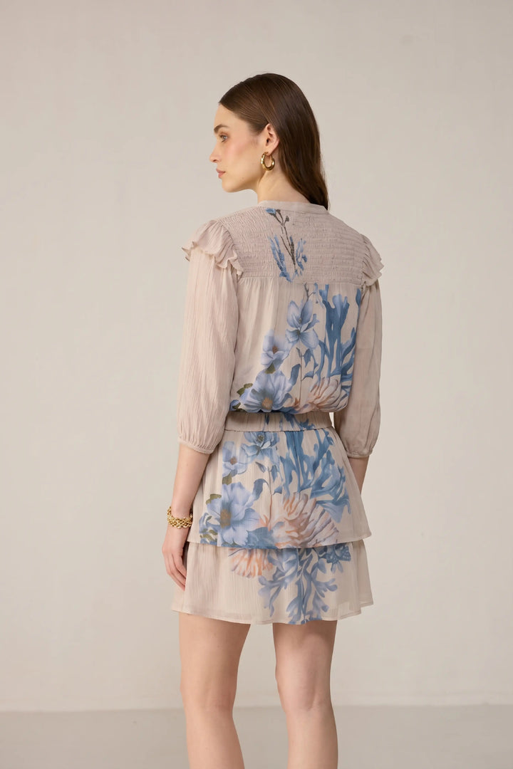 Camille Blouse Co-ord set Cream