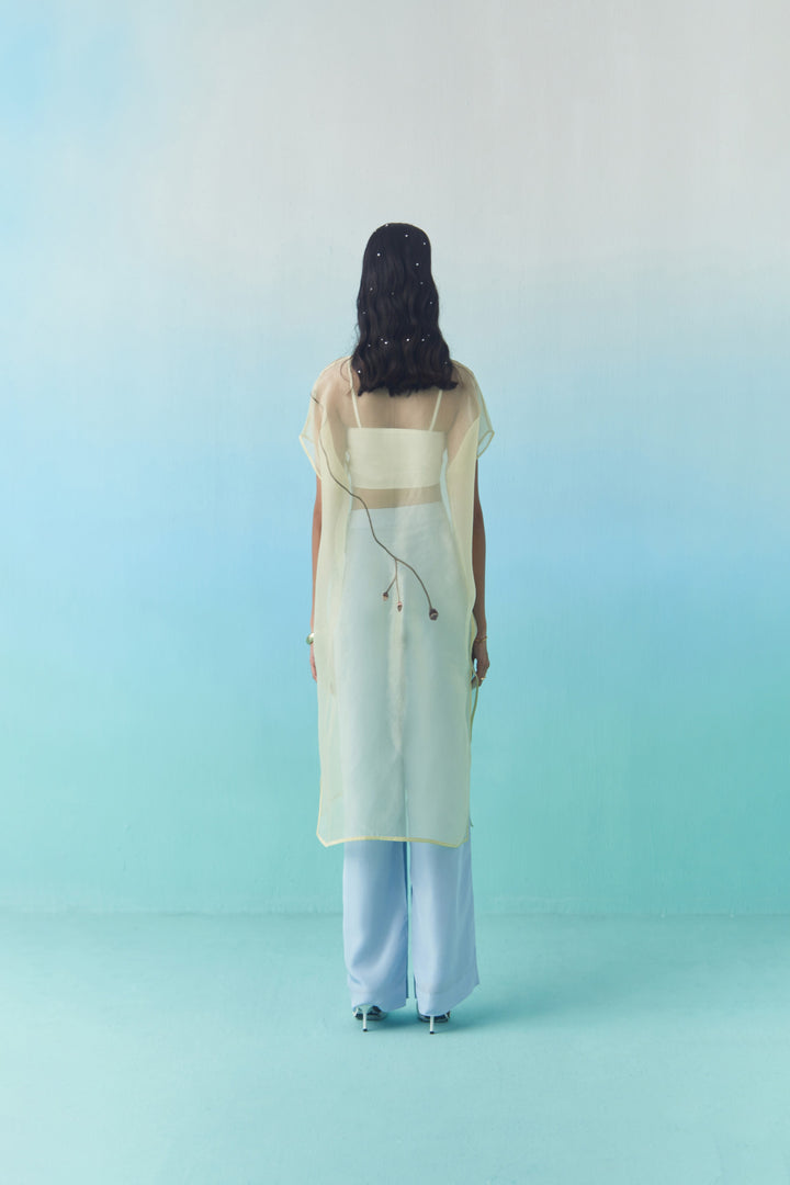 cocoon sheer overlay-Butter yellow