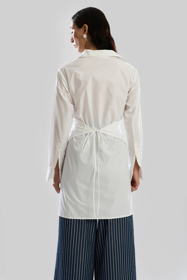White Noise Wrap Shirt