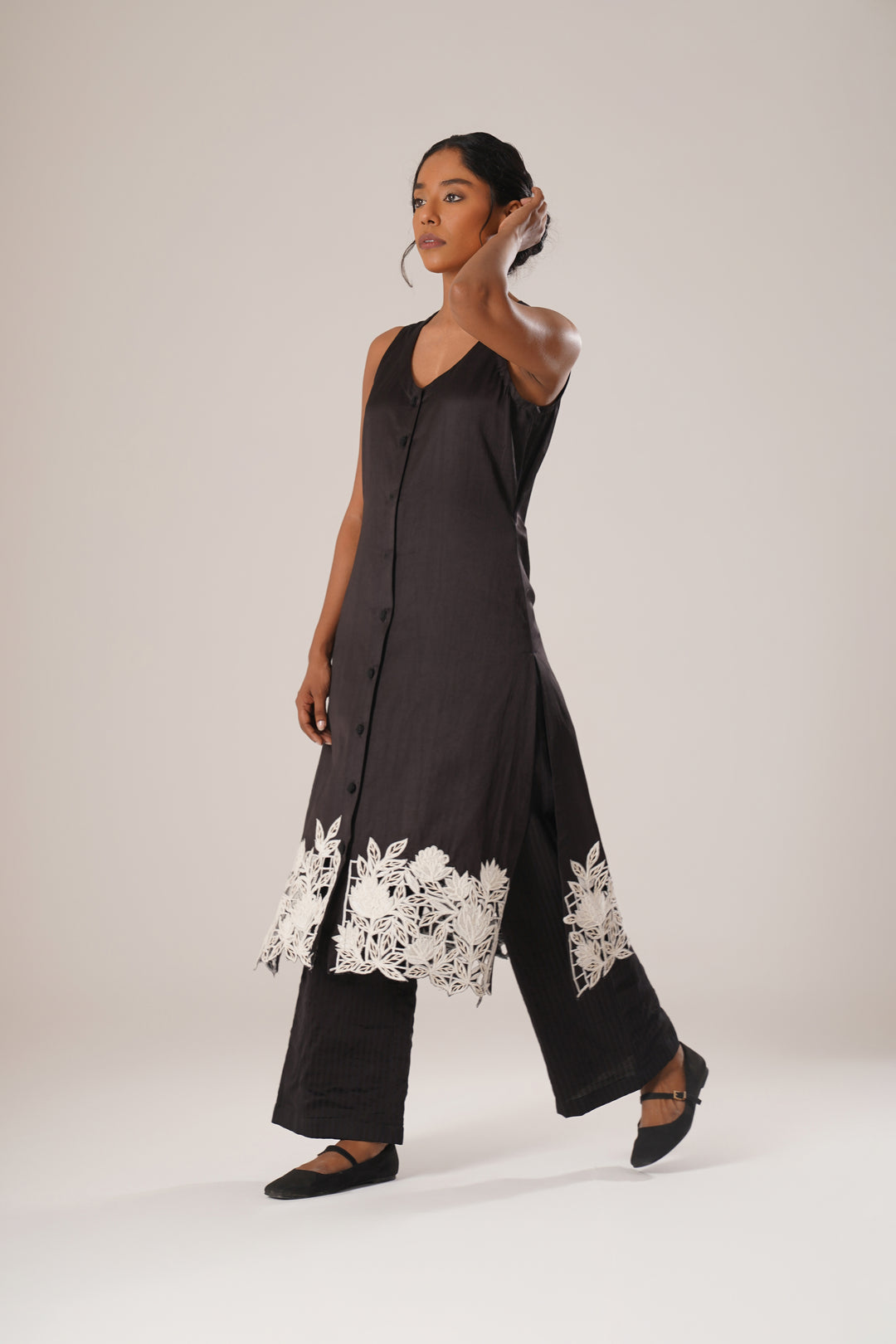 Noir Flora Kurta