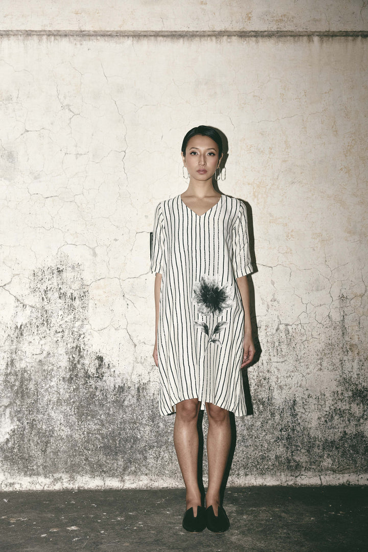 Stripe bloom dress