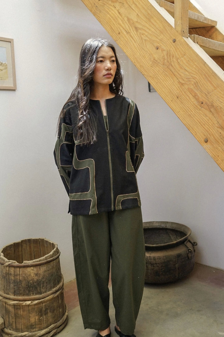 Indus Patchwork Jacket – Noir