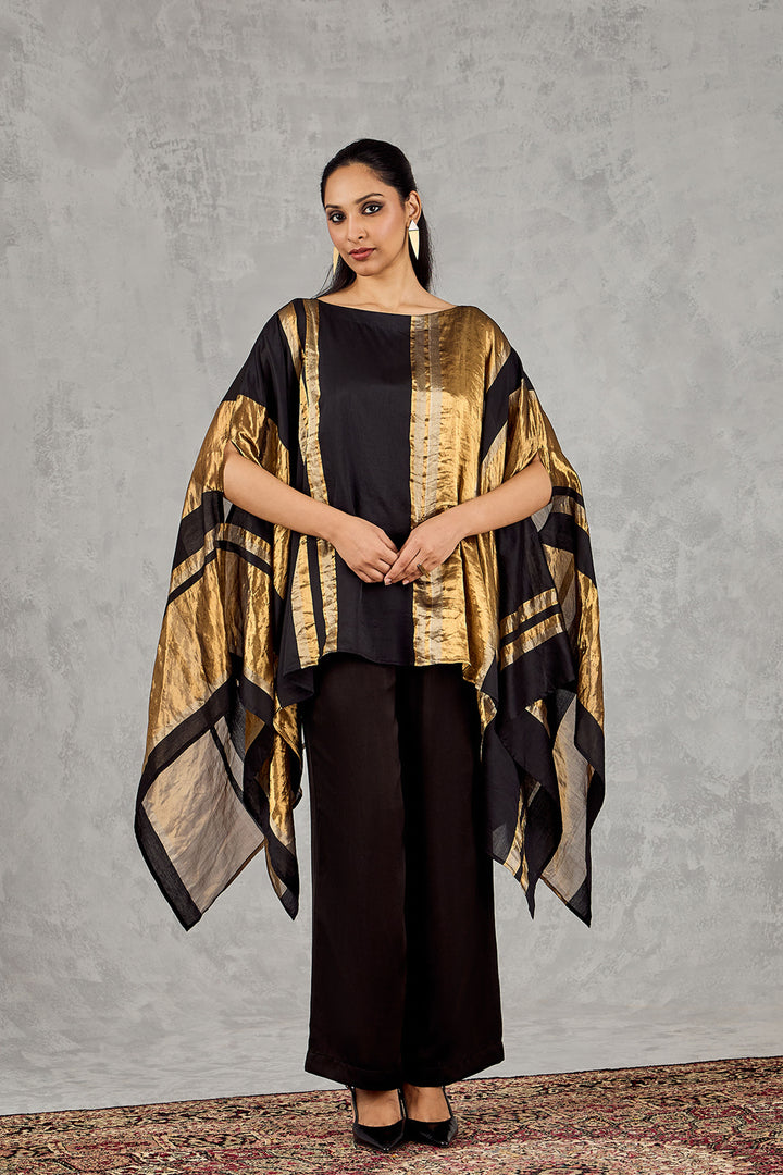 Black Asymmetrical Cape Set