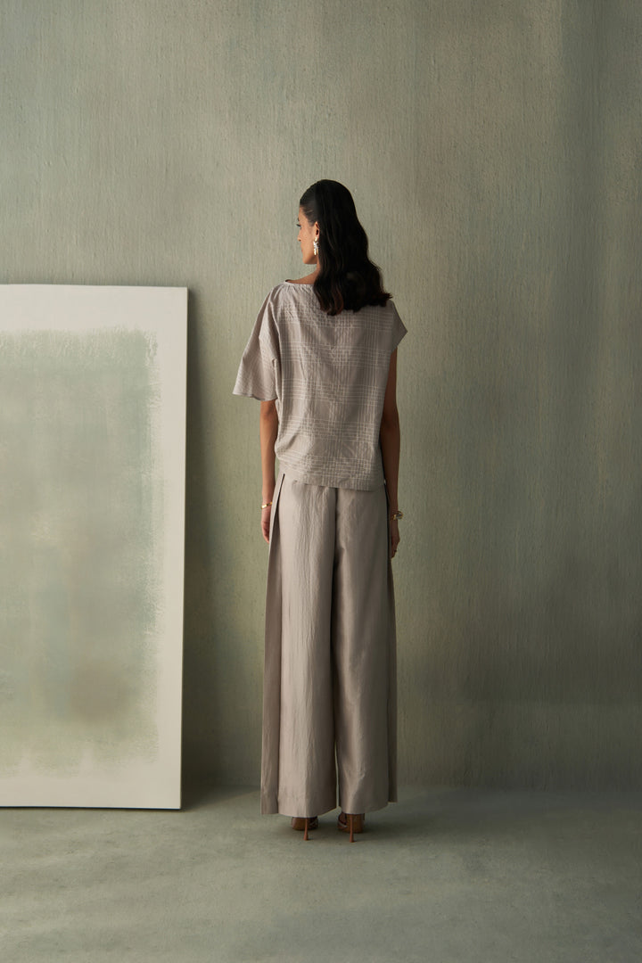 Steel Grey Silk Co-Ords