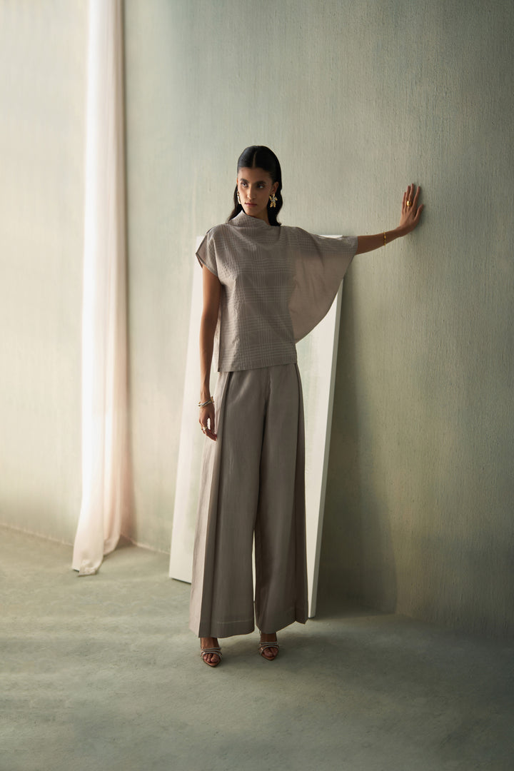 Steel Grey Silk Co-Ords