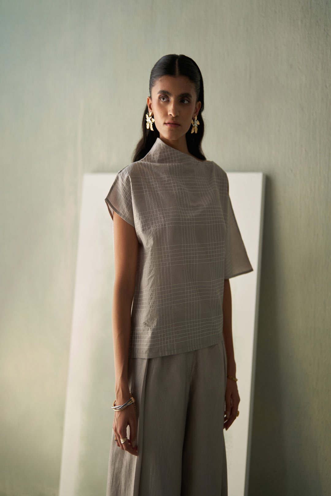 Steel Grey Silk Co-Ords