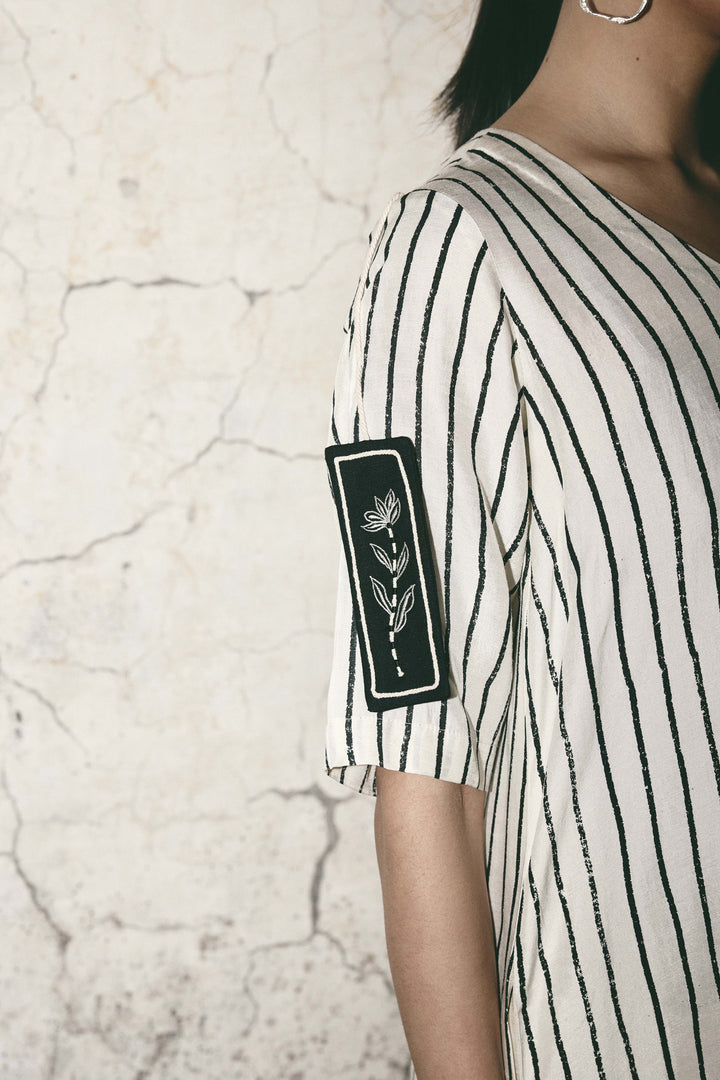 Stripe bloom dress